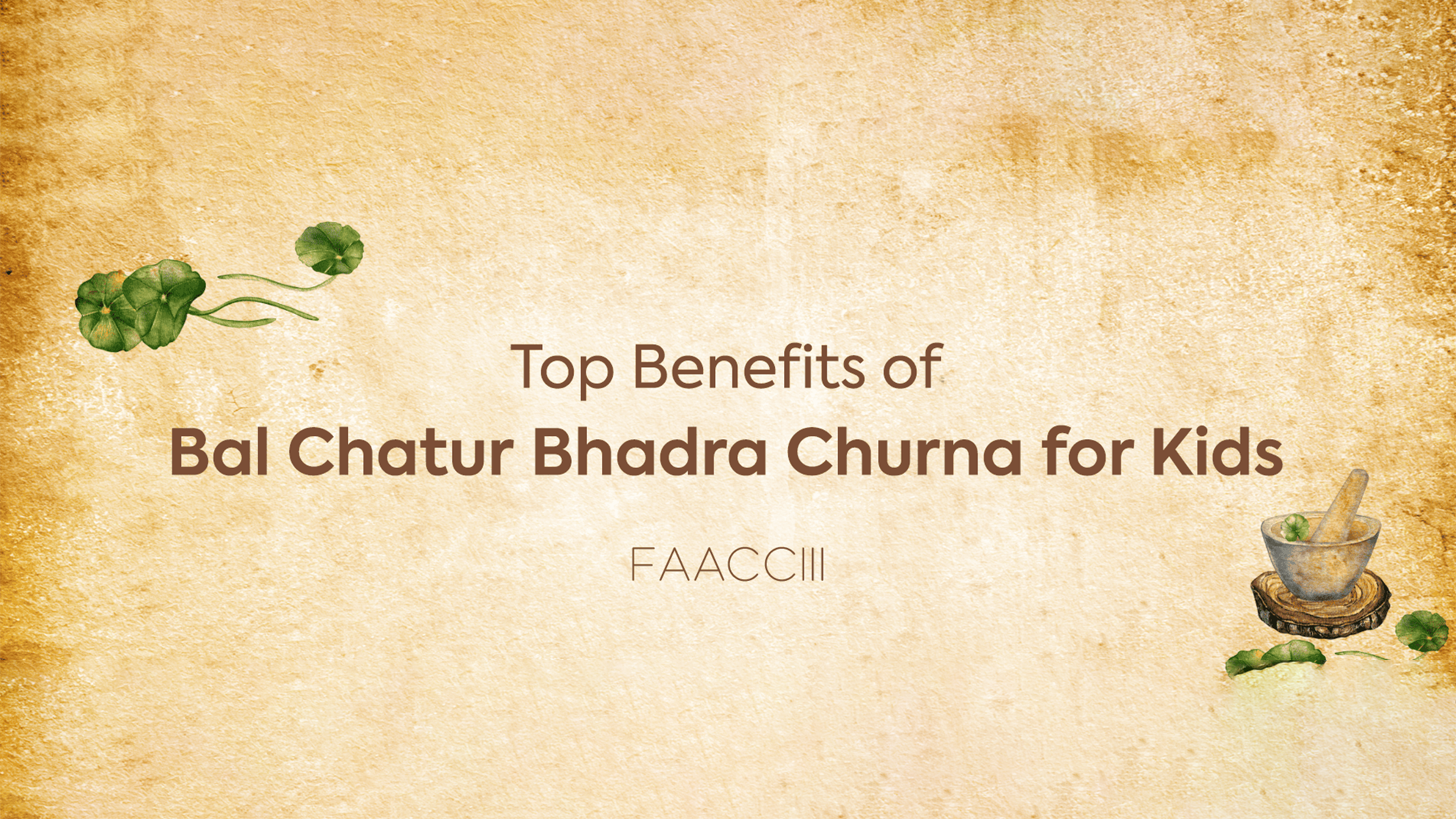 Benefits of Balchaturbhadra Churna for Kids